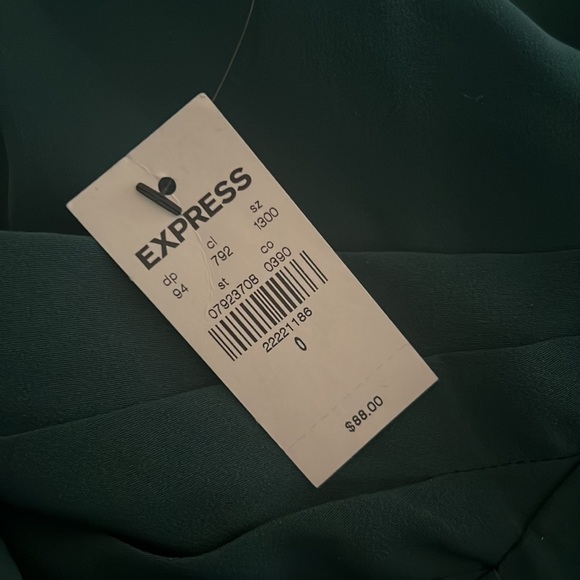 NWT Express Strapless Sweetheart Jumpsuit Emerald Green XS - Picture 5 of 5